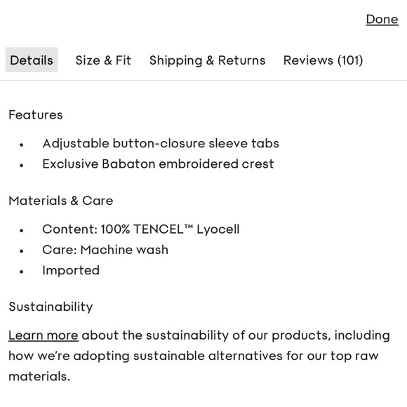 ARITZIA Babaton Utility Shirt 100% TENCEL responsibly sourced fibers - Orange - Picture 12 of 16